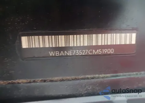 2007 BMW 530I из США, поврежденный, VIN WBANE73527CM51900